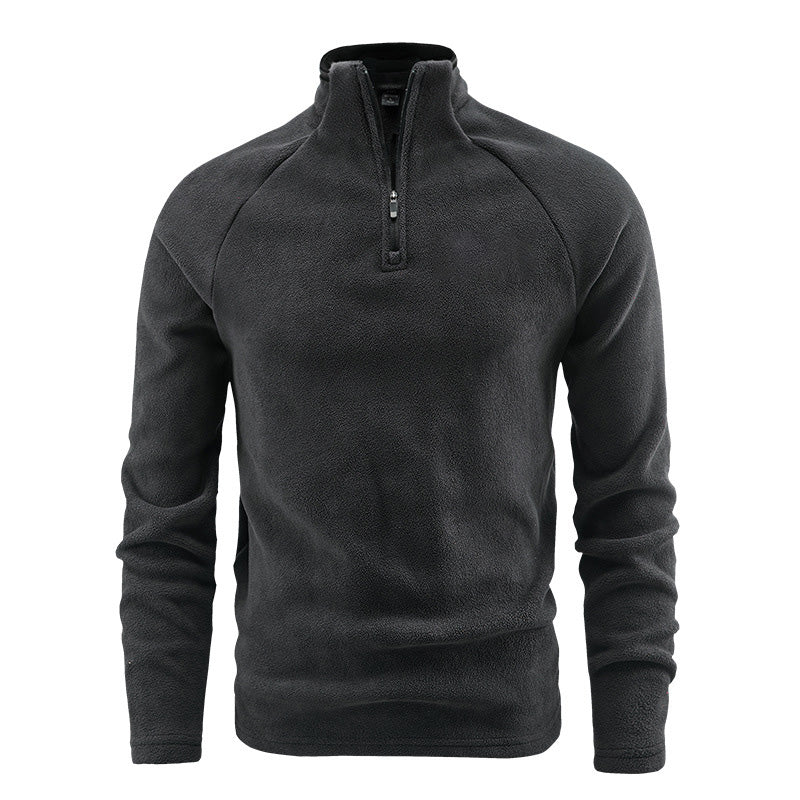 Men's Polar Fleece Stand Collar Warm Sweatshirt