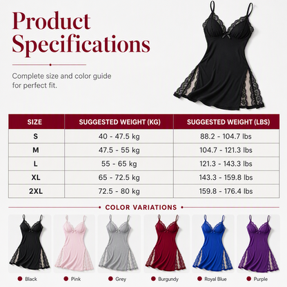 Women's Sexy Lace Trim Nightgown
