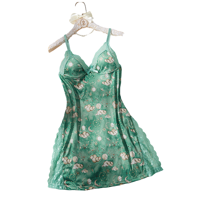 Women's Sexy Lace Trim Nightgown