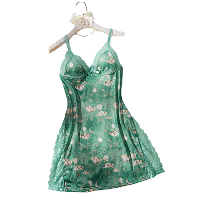 Women's Sexy Lace Trim Nightgown
