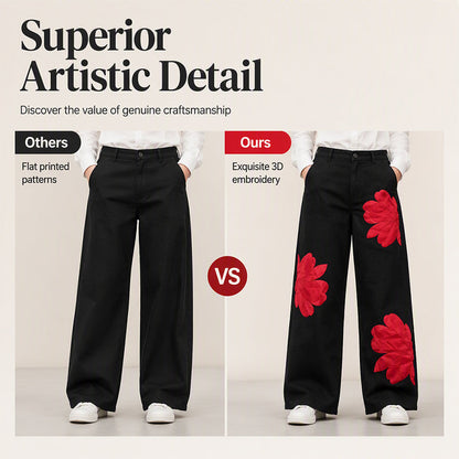 Women's Wide Leg Printed Pants