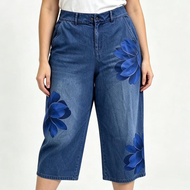 Women's Wide Leg Printed Pants