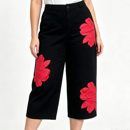 Women's Wide Leg Printed Pants