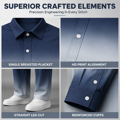 Men's Plus Size Casual Shirt and Pants Set