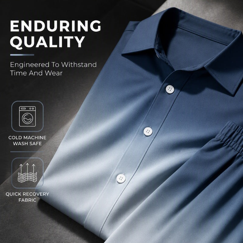 Men's Plus Size Casual Shirt and Pants Set