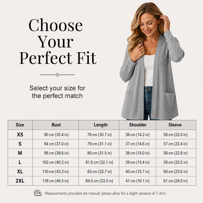 Women's Casual Open Front Cardigan with Pockets