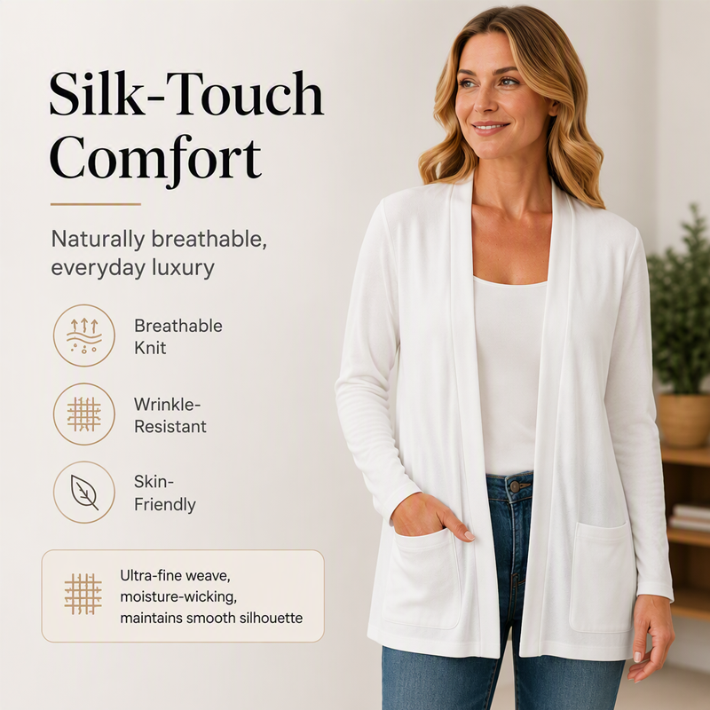 Women's Casual Open Front Cardigan with Pockets