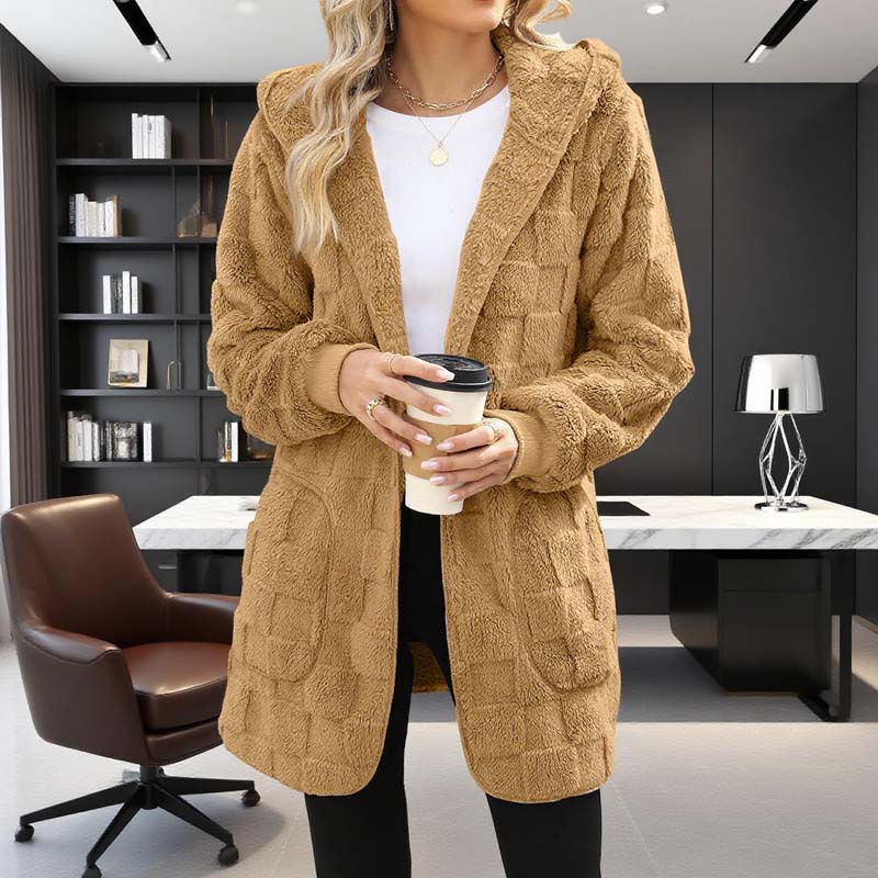 Checkered Fuzzy Cardigan