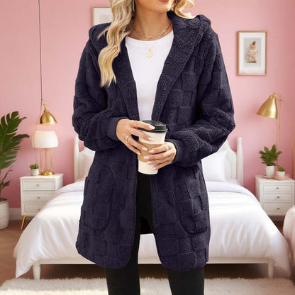Checkered Fuzzy Cardigan