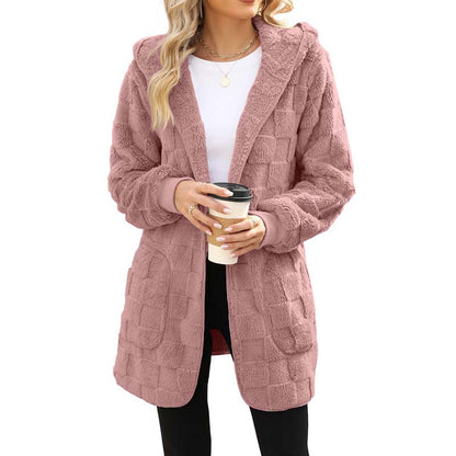 Checkered Fuzzy Cardigan