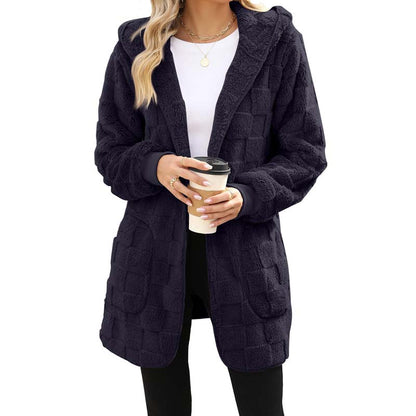 Checkered Fuzzy Cardigan
