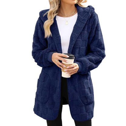 Checkered Fuzzy Cardigan