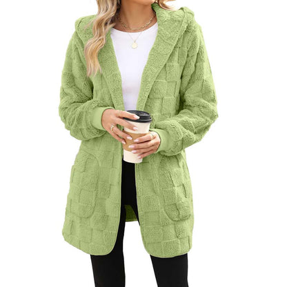 Checkered Fuzzy Cardigan