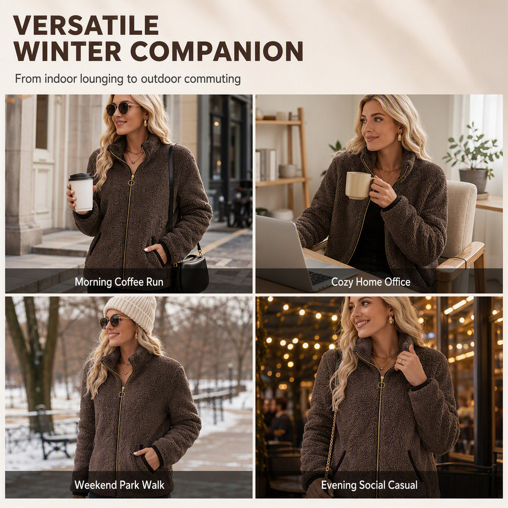 Women’s Casual Zip-Up Cardigan Jacket