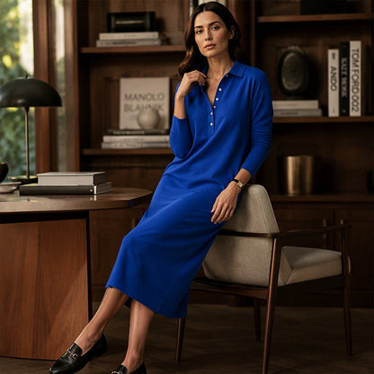 Women's Long Sleeve Knit Sweatshirt Dress