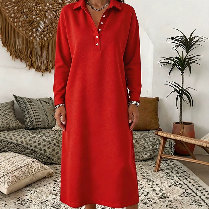 Women's Long Sleeve Knit Sweatshirt Dress
