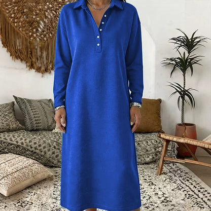 Women's Long Sleeve Knit Sweatshirt Dress