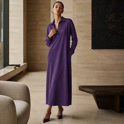 Women's Long Sleeve Knit Sweatshirt Dress