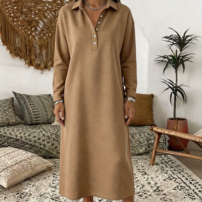 Women's Long Sleeve Knit Sweatshirt Dress