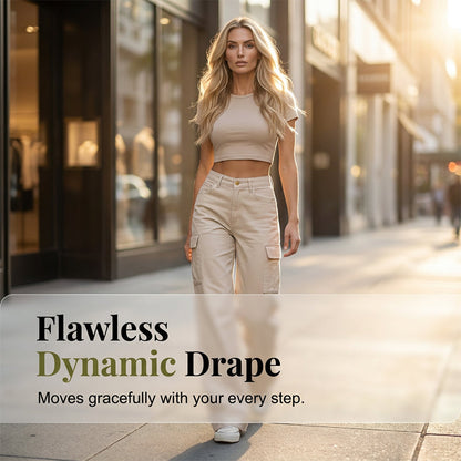 Women's High-Waisted Wide-Leg Cargo Pants