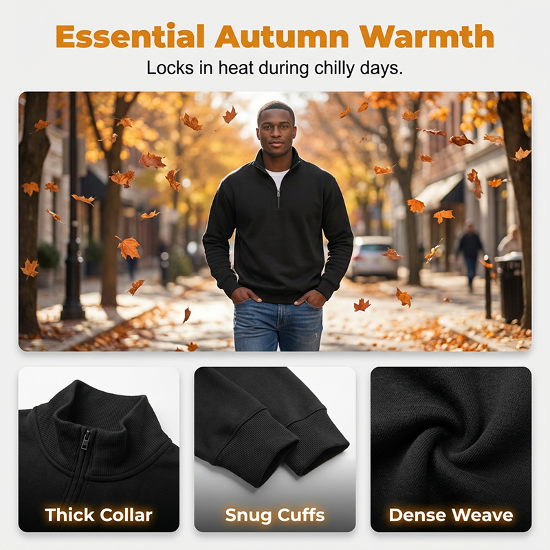 Premium Quarter-Zip Pullover Sweatshirt