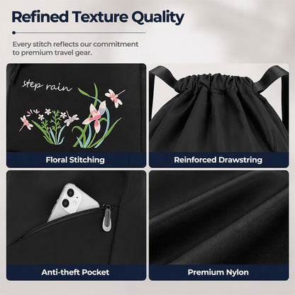 Vintage Foldable Drawstring Backpack for Women