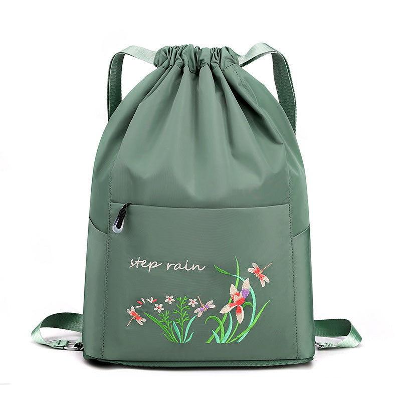 Vintage Foldable Drawstring Backpack for Women