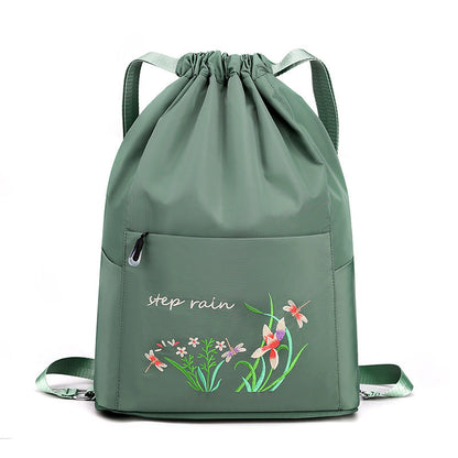 Vintage Foldable Drawstring Backpack for Women