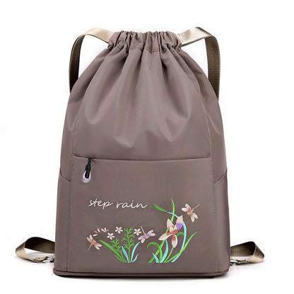 Vintage Foldable Drawstring Backpack for Women