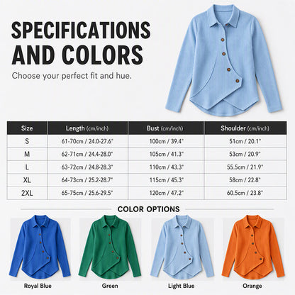 Women's Irregular Hem Button Knit Top