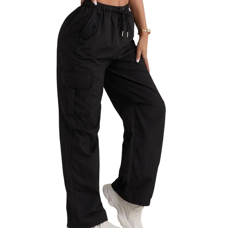 Quick-Dry Wide-Leg Cargo Pants