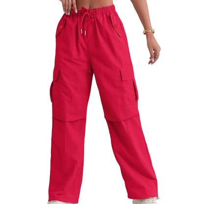 Quick-Dry Wide-Leg Cargo Pants
