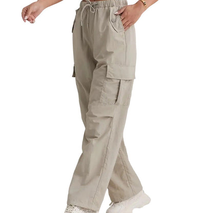 Quick-Dry Wide-Leg Cargo Pants