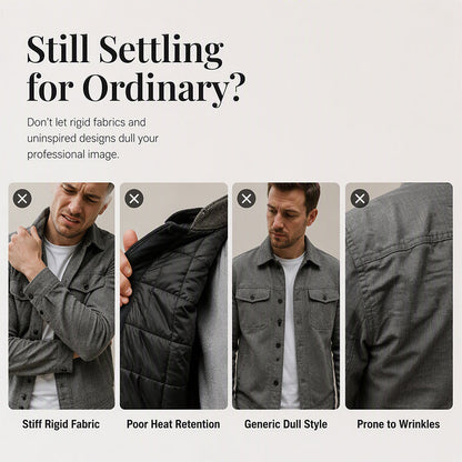 Men's Faux Suede Checkerboard Jacket