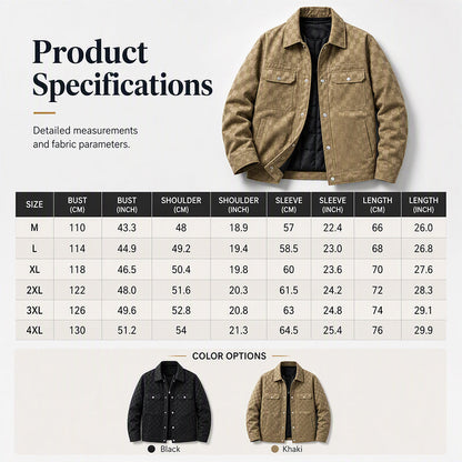 Men's Faux Suede Checkerboard Jacket