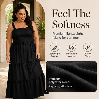 Women's Smocked Dress Spaghetti Strap Tiered Dress