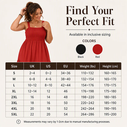 Women's Smocked Dress Spaghetti Strap Tiered Dress