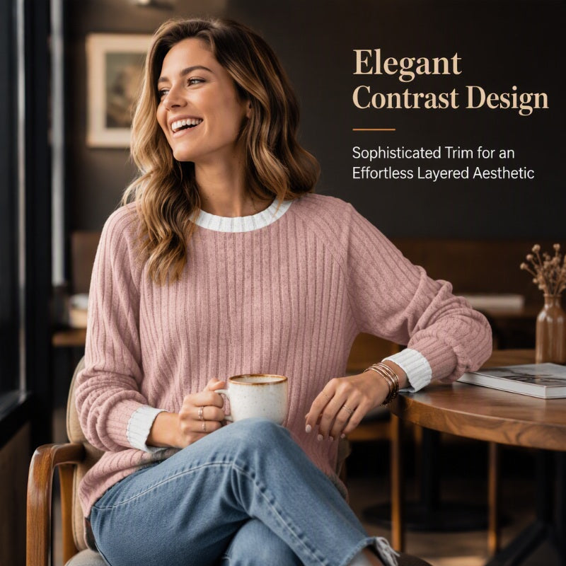 Women's Casual Knit Crewneck Pullover Top