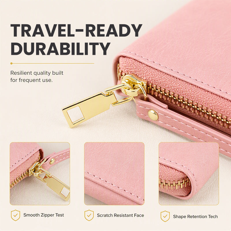 Multifunctional RFID Blocking Travel Passport Wallet