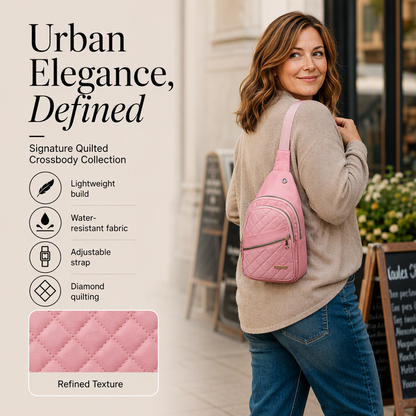 Lightweight Quilted Crossbody Sling Bag