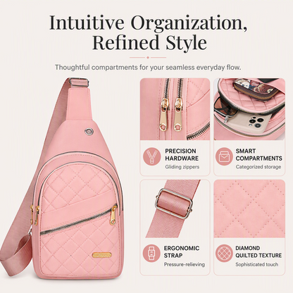 Lightweight Quilted Crossbody Sling Bag
