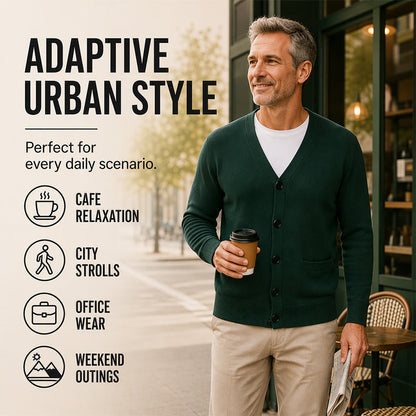 Men's Casual V-Neck Knit Cardigan