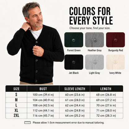 Men's Casual V-Neck Knit Cardigan