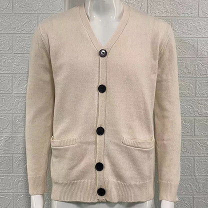Men's Casual V-Neck Knit Cardigan