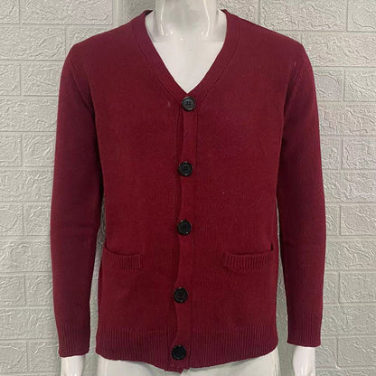 Men's Casual V-Neck Knit Cardigan