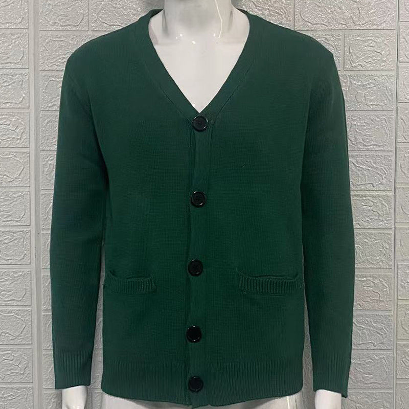 Men's Casual V-Neck Knit Cardigan