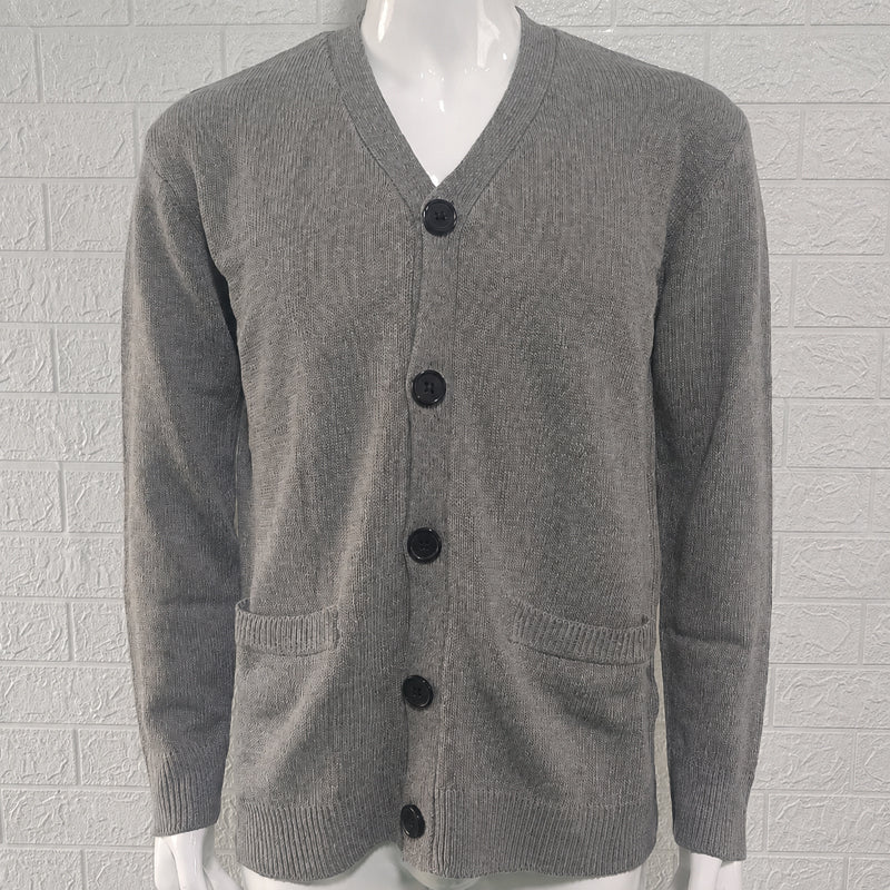 Men's Casual V-Neck Knit Cardigan
