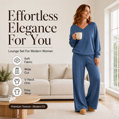 Women's Off Shoulder Sweatshirt & Pants Set