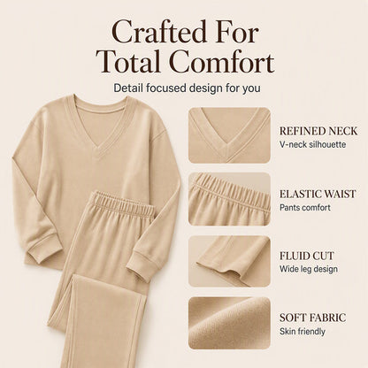 Women's Off Shoulder Sweatshirt & Pants Set