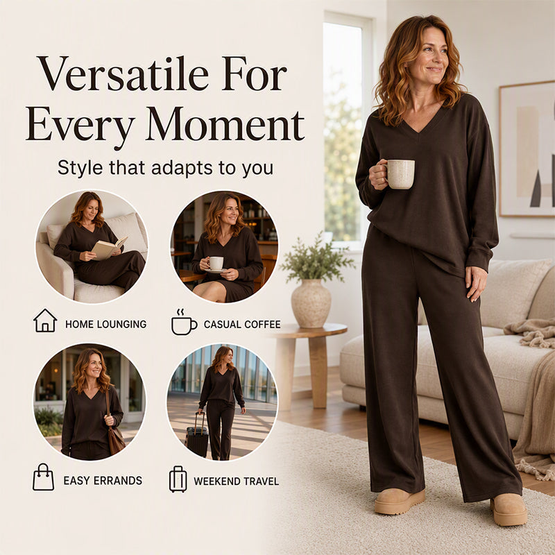 Women's Off Shoulder Sweatshirt & Pants Set